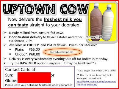 UPTOWN COW delivers best quality fresh milk to uptown CDO residents