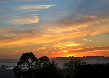 Bay Area, Golden Gate Bridge, California, sunset, skyline
