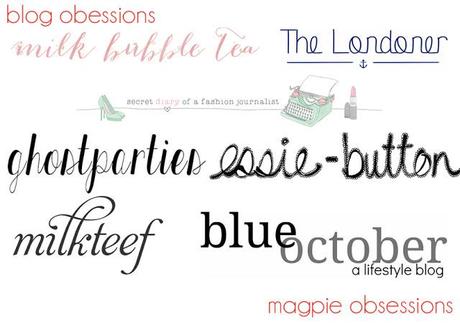 Blog Obsessions - My Favourites