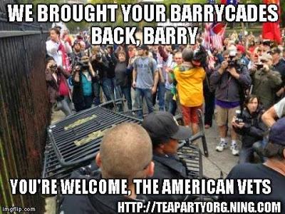 We Brought Your Barrycades Back Barry- You're Welcome, The American Vets- #1MVetMarch (Video)