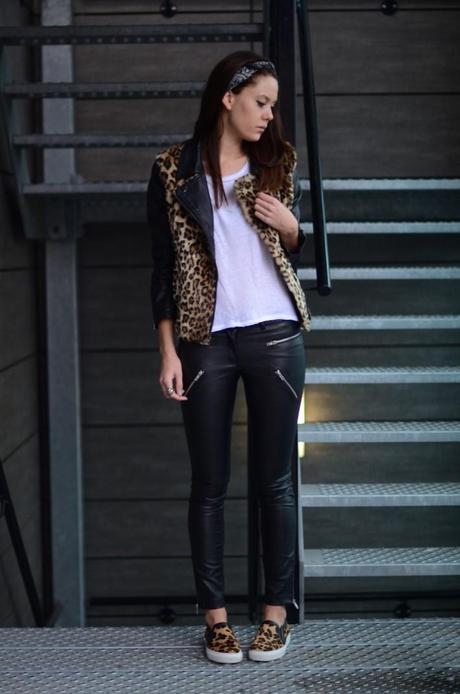 lovelybylucy leopard slipons jacket leather trousers