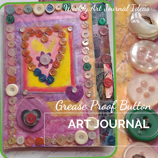 Grease Proof Paper & Button Art Journal