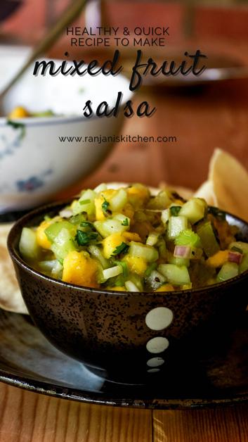 Mixed fruit salsa recipe | mexican fruit salsa in indian style