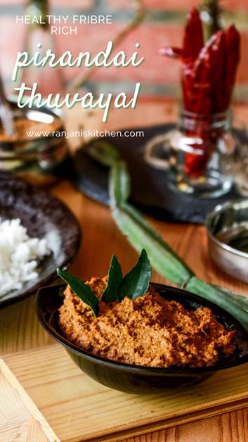 pirandai thuvaiyal | pirandai chutney