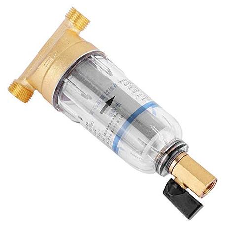 Reusable Water Purifier Spin Down Sediment Water Filter Faucet Water Purifier Water Prefilter Sediment Filter for Well Water Hose Sediment Filter(1/2' Male Thread)