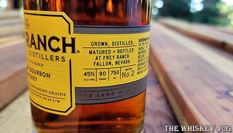 Frey Ranch Bourbon Review Frey Ranch Bourbon Label