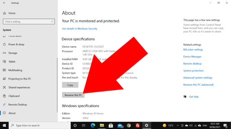 How To Change The Name Of Your Windows 10 Computer 87 how to change your computer name