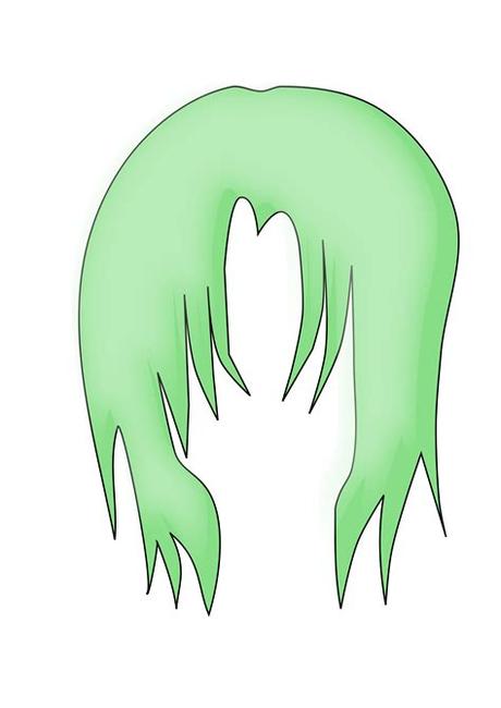 In manga or anime, you draw hair as a mass or a cloth. Clipart - Anime Hair 3