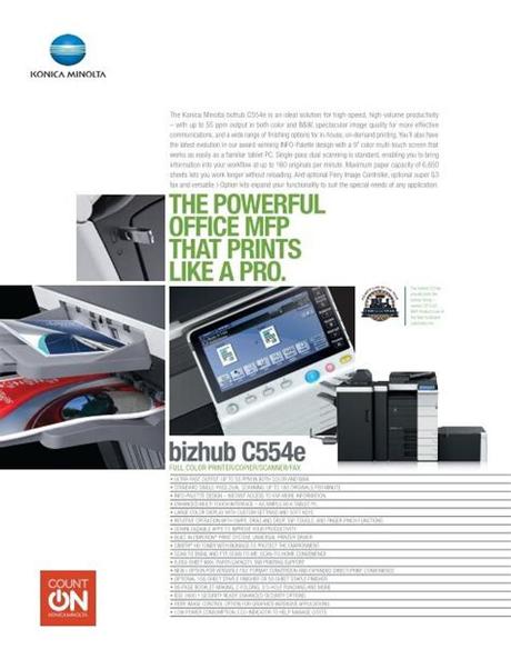 Higher productivity begins at your bizhub color touchscreen: Full Software For Konoica Minolta C554e - qwlearn