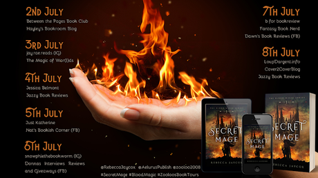 [Blog Tour] 'Secret Mage'  (Book 1 in The Blood Magic Series) By Rebecca Jaycox #Fantasy #YA