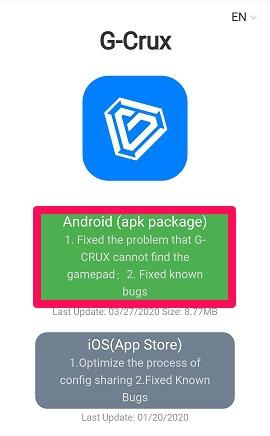 choose device to download gcrux app