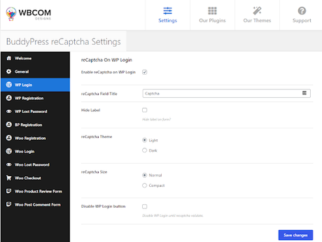 Buddypress reCaptcha