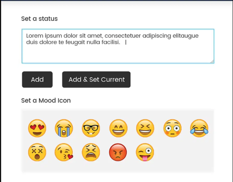 BuddyPress Reactions and Status