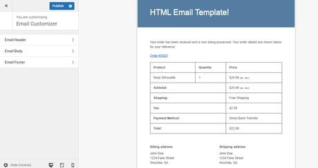 WooCommerce Email Customizer