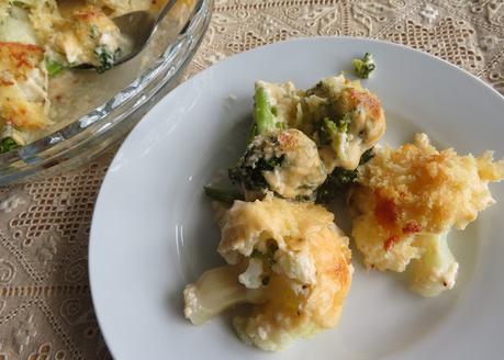 Broccoli and Cauliflower Casserole for two