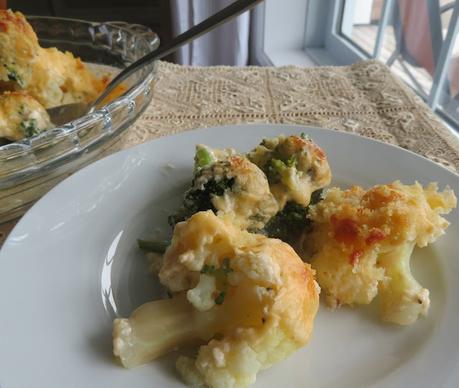 Broccoli and Cauliflower Casserole for two