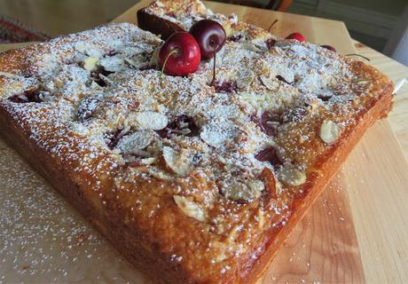 Cherry, Coconut & Almond Snack Cake