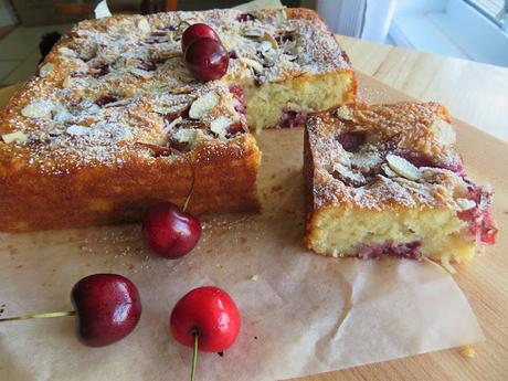 Cherry, Coconut & Almond Snack Cake