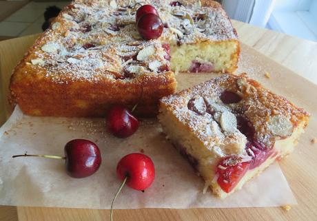 Cherry, Coconut & Almond Snack Cake