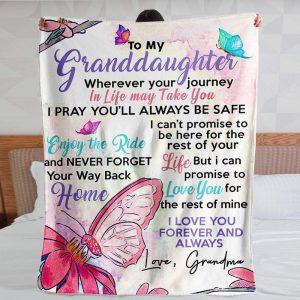 To My Granddaughter Blanket
