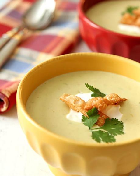 Roasted Poblano Pepper and Corn Soup