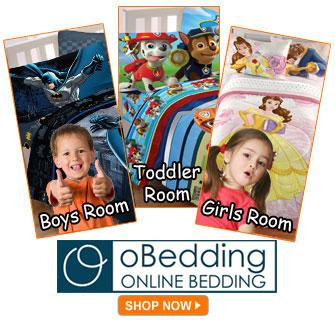 Character Bedding Sets for Boys and Girls at oBedding.com