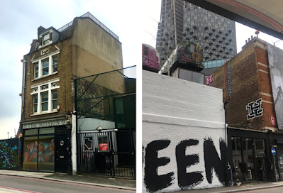 Two ghostsigns clinging on to what's left of Holywell Lane, Shoreditch, EC2