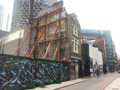 Two ghostsigns clinging on to what's left of Holywell Lane, Shoreditch, EC2