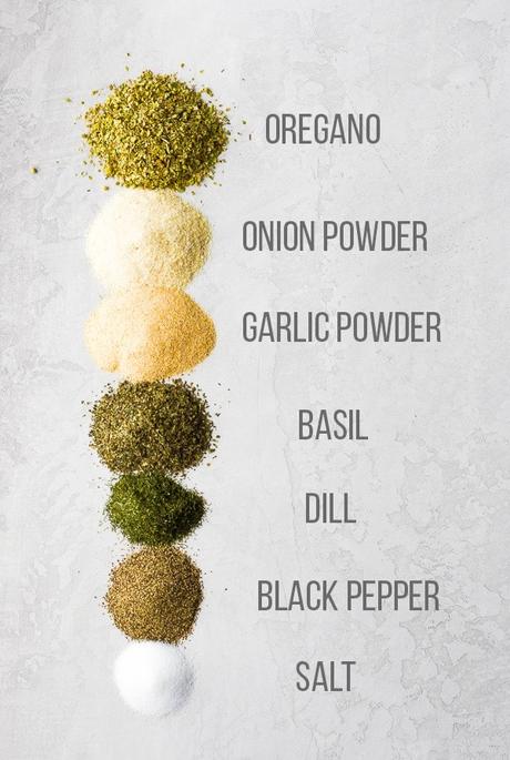 Ingredients used in the Easy Greek Seasoning Blend