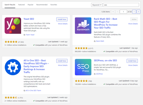 SEO plugins