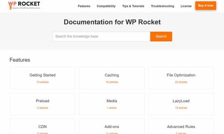 wp-rocket knowledge base