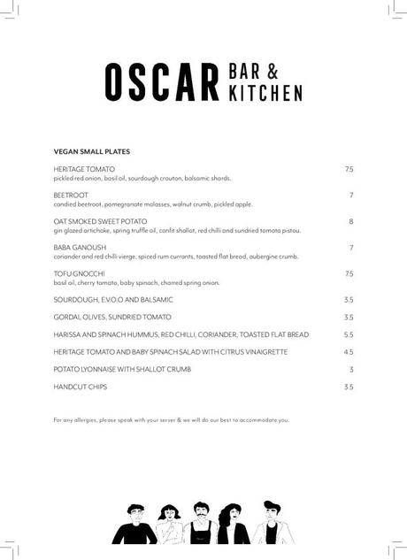 oscar bar and kitchen shawlands menu 