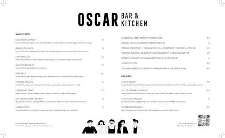 oscar bar and kitchen shawlands menu 