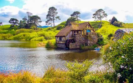 Watermill in Hobbiton, Shire, New Zealand