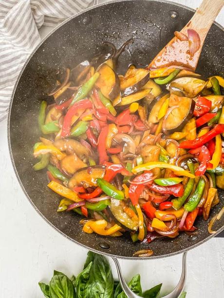 Thai Basil Eggplant Recipe (Vegan Stir Fry)