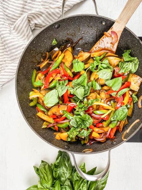 Thai Basil Eggplant Recipe (Vegan Stir Fry)