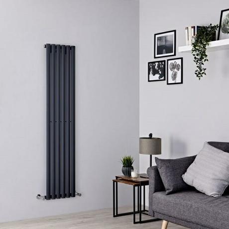 Milano Aruba - Anthracite Vertical Designer Radiator 1600mm x 354mm