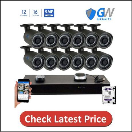 GW 16 Channel H.265 NVR 5-Megapixel Security Camera System