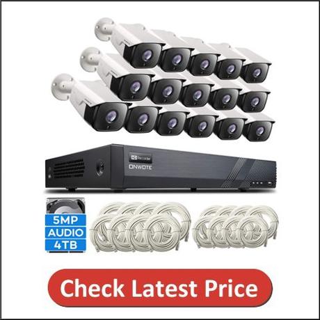 ONWOTE 5MP HD 16 Channel Security Camera System