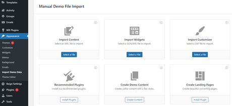 Import Theme’s Dummy-data