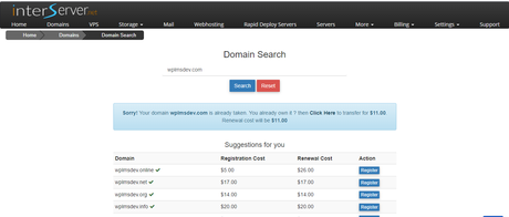 web hosting and register a domain name