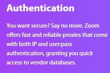 Zoomproxies Authentication