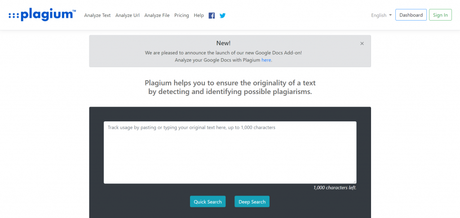 plagium plagiarism checker