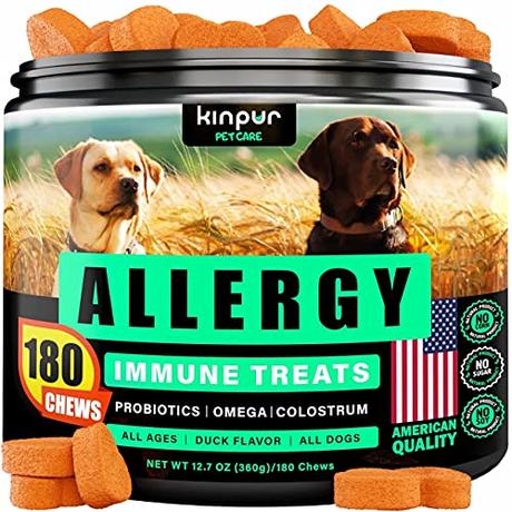 Dog Allergy Chews for Itchy Skin and Hot...