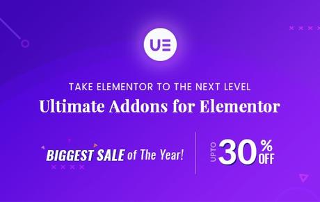 30% Discount on Ultimate Addons for Elementor on Black Friday