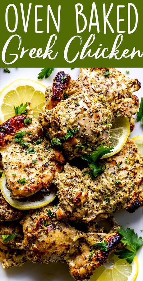 What is the recipe for baked chicken? Oven Baked Greek Chicken Thighs Fox And Briar