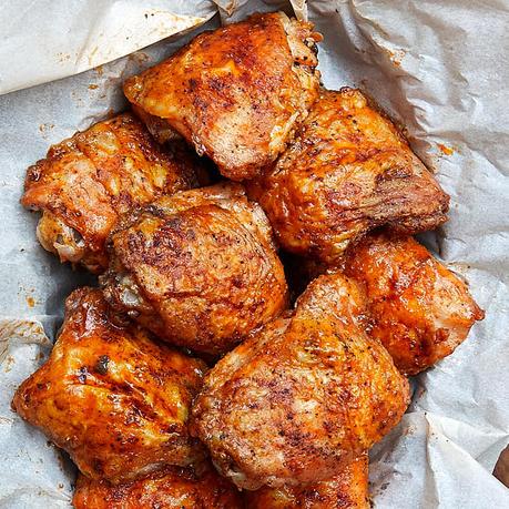 Pat the chicken thighs dry and place them on the baking sheet. Extra Crispy Oven Fried Chicken Thighs Craving Tasty