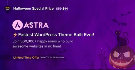 Astra Theme Halloween Discount - Ended 1st November