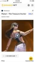 May be an illustration of 1 person and text that says 'Vi India 1:35 PM binance.com 76% BINANCE NFT MetalistLab Matari- The Treasure Hunter NARAKA HERO SRx1 Wite ID: # 201200012485 Price Expiration Date'