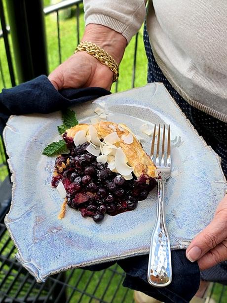 Easy 5-Ingredient Open Faced Blueberry Pie